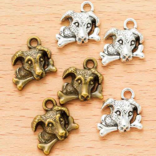 Pendentifs animaux en alliage de zinc, chien, Placage, DIY, plus de couleurs à choisir Vendu par sac