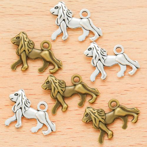 Pendentifs animaux en alliage de zinc, lion, Placage, DIY, plus de couleurs à choisir Vendu par sac