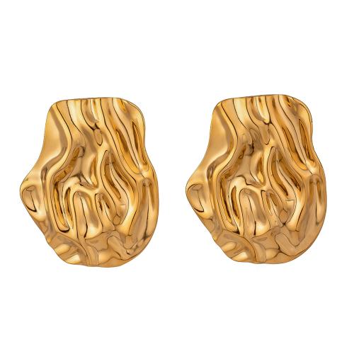 Arete de acero inoxidable , acero inoxidable 304, 18K chapado en oro, Joyería & para mujer, Vendido por Par