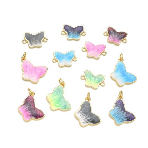 Pendentifs d'animaux en laiton, avec Opale, papillon, Placage, DIY & styles différents pour le choix, plus de couleurs à choisir, Vendu par PC