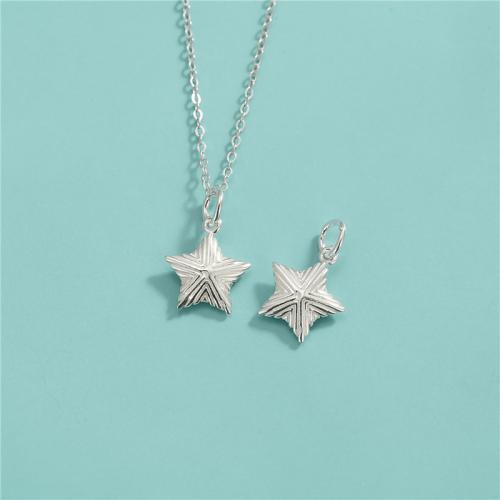 Sterling Silver Star Pendants, 925 Sterling Silver, DIY [