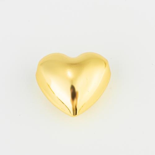 perla de cobre, metal, Corazón, chapado en color dorado, Bricolaje, 20x19x11mm, Vendido por UD