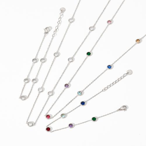 Cubic Zirconia Micro Pave Ensembles de bijoux en acier inoxydable, Acier inoxydable 304, avec zircon cubique, Placage, bijoux de mode & styles différents pour le choix & pour femme, plus de couleurs à choisir, Vendu par PC