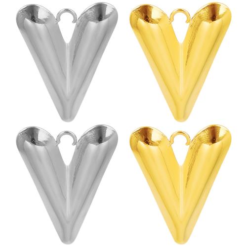 Stainless Steel Heart Pendants, 304 Stainless Steel, Vacuum Ion Plating, DIY [