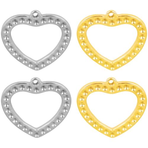 pendentifs de cœur en inox , Acier inoxydable 304, coeur, Placage, DIY, plus de couleurs à choisir, Vendu par PC