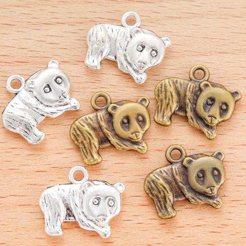 Zinklegierung Tier Anhänger, Panda, plattiert, DIY, keine, 17x15mm, 100PCs/Tasche, verkauft von Tasche