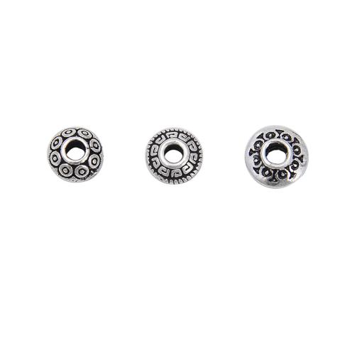 Sterling Silver Spacer Beads, 925 Sterling Silver, DIY original color 