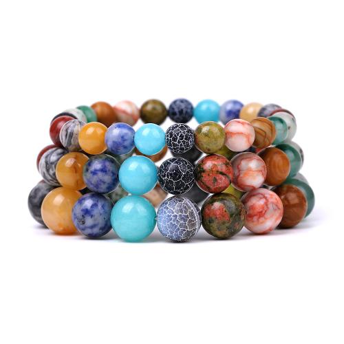 Gemstone Bracelet, with Polyester Cord, polished, Unisex [