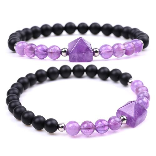 Piedras preciosas Pulsera, pulido, diferentes materiales para la opción & unisexo & facetas, longitud:aproximado 7 Inch, Vendido por UD