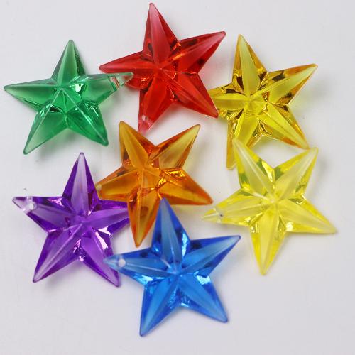 Resin Jewelry Pendant, Star, DIY, mixed colors Approx 2mm, Approx [