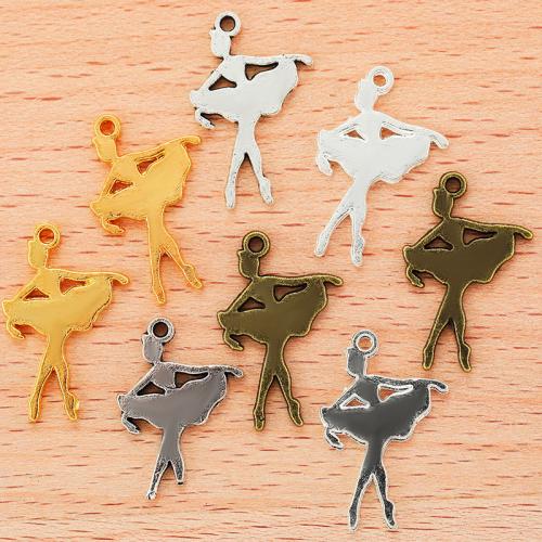 Character Shaped Zinc Alloy Pendants, Dancing Girl, plated, DIY [