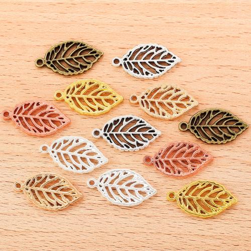 Zinc Alloy Leaf Pendants, plated, DIY 