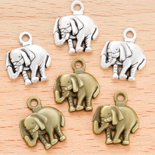 Pendentifs animaux en alliage de zinc, éléphant, Placage, DIY, plus de couleurs à choisir Vendu par sac