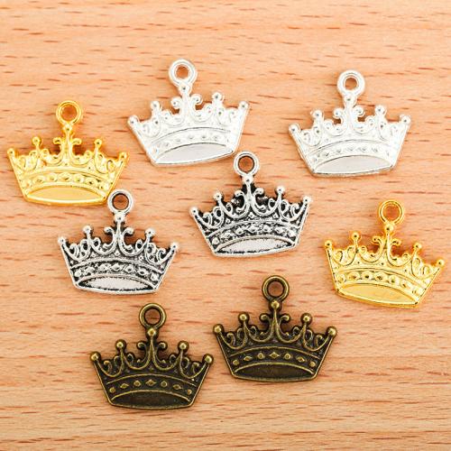 Zinc Alloy Crown Pendants, plated, DIY 