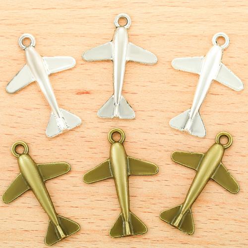 Zinc Alloy Jewelry Pendants, Airplane, plated, DIY 