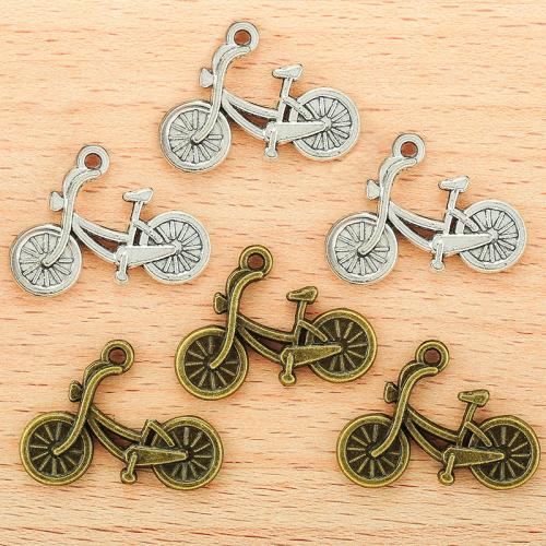 Zinc Alloy Jewelry Pendants, Bike, plated, DIY 