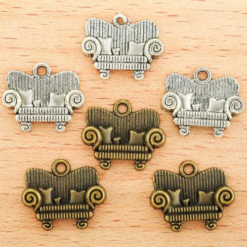 Zinc Alloy Jewelry Pendants, Sofa, plated, DIY 