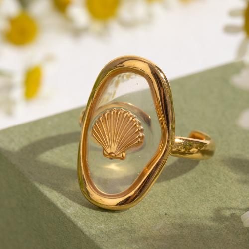 Stainless Steel Finger Ring, 304 Stainless Steel, gold color plated, fashion jewelry, golden 