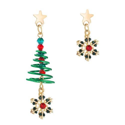 Boucles d'oreilles de Noël, alliage de zinc, Placage, Conception de Noël & styles différents pour le choix & pour femme, Vendu par paire