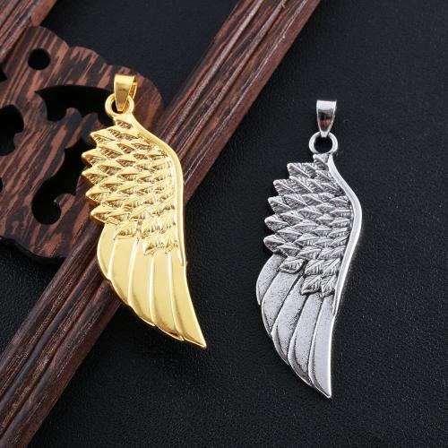 Wing Shaped Zinc Alloy Pendants, plated, DIY 