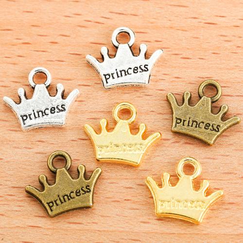 Zinc Alloy Crown Pendants, plated, DIY 