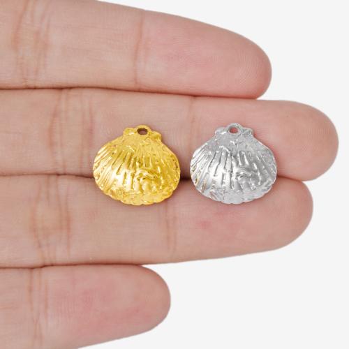 Stainless Steel Animal Pendants, 304 Stainless Steel, Shell, plated, DIY 