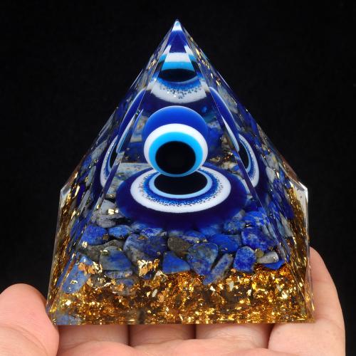 Resin Decoration, with Lapis Lazuli, fashion jewelry, blue 