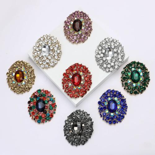 Zinc Alloy Jewelry Brooch, plated, fashion jewelry & with rhinestone 