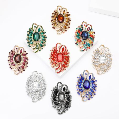 Zinc Alloy Jewelry Brooch, plated, fashion jewelry & with rhinestone 