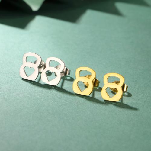 Edelstahl Stud Ohrring, 304 Edelstahl, Modeschmuck & für Frau, keine, 10x8mm, verkauft von Paar