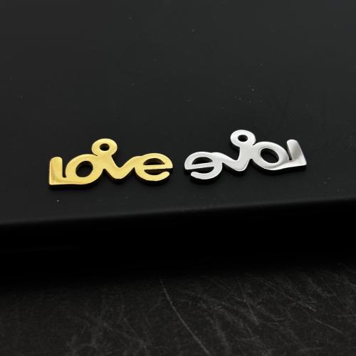 Stainless Steel Letter Pendant, 304 Stainless Steel, Alphabet Letter, Vacuum Ion Plating, DIY 