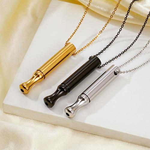 Stainless Steel Jewelry Necklace, 304 Stainless Steel, with 6cm extender chain, Whistle, plated, fashion jewelry cm 