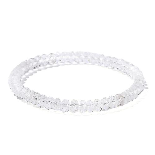 quartz clair bracelet, Motif géométrique, fait à la main, pour femme & facettes, beads size Environ 6-7 pouce, Vendu par PC