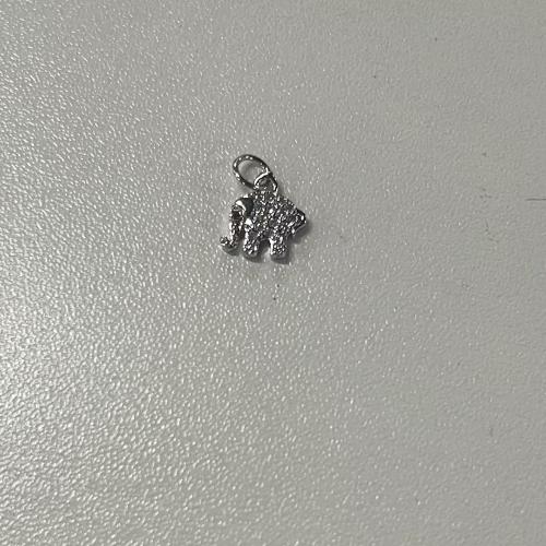 Cubic Zirconia Micro Pave Brass Pendant, Elephant, DIY & micro pave cubic zirconia 