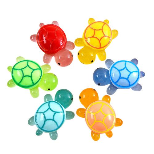 Decoración de la resina, Tortuga, engomada de gota, diverso tamaño para la opción & luminoso, color mixto, aproximado 100PCs/Bolsa, Vendido por Bolsa