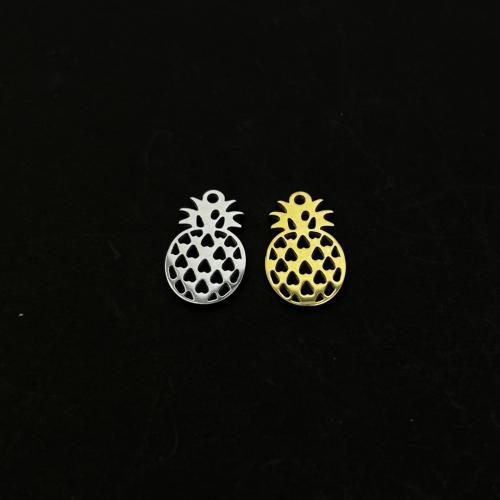 Edelstahl Anhänger, 304 Edelstahl, Ananas, Vakuum-Ionen-Beschichtung, DIY, keine, 12x18mm, verkauft von PC