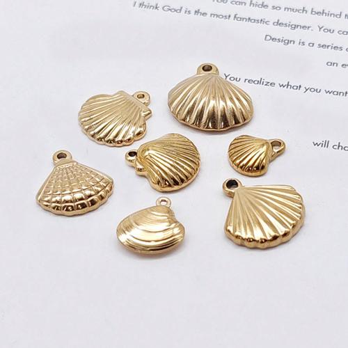 Stainless Steel Animal Pendants, 304 Stainless Steel, Shell, Vacuum Ion Plating, DIY 