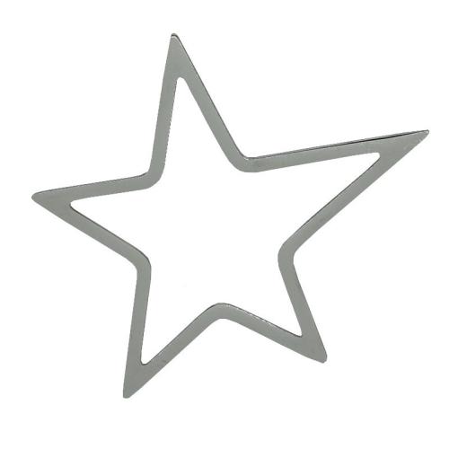 Stainless Steel Star Pendant, 304 Stainless Steel, DIY & hollow, original color 