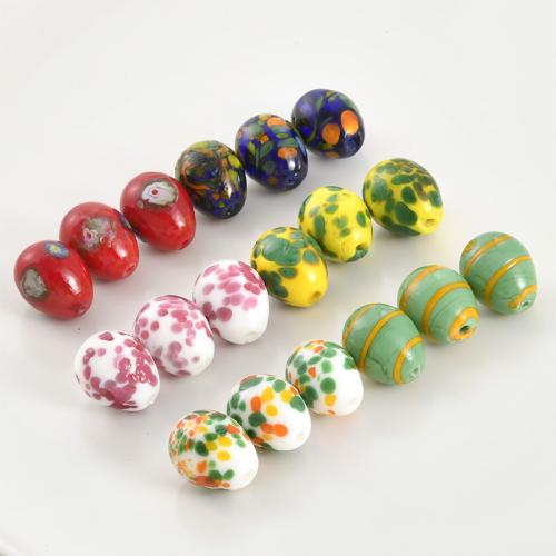 бусины Lampwork ручной работы, Лэмпворк, DIY, Много цветов для выбора, Approximately 16-17mm in length and 13-14mm in width, отверстие:Приблизительно 1.5mm, продается PC