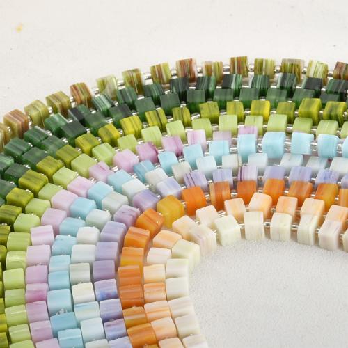 Mixed Gemstone Beads, Lampwork, Square, DIY mm Approx 0.8mm, Approx [