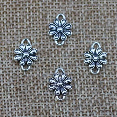 Blume Zinklegierung Schmuckverbinder, antik silberfarben plattiert, DIY & 1/1-Schleife, 15x11mm, 100PCs/Tasche, verkauft von Tasche