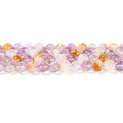 Perles nature de couleur Mix, Cristal naturel, Rond, poli, DIY & normes différentes pour le choix, Vendu par brin