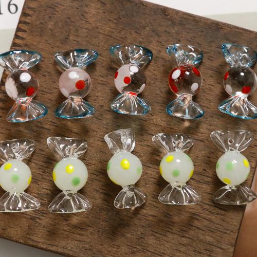 Handgewickelte Anhänger, Lampwork, Bonbons, DIY, keine, 28x16mm, ca. 100PCs/Tasche, verkauft von Tasche