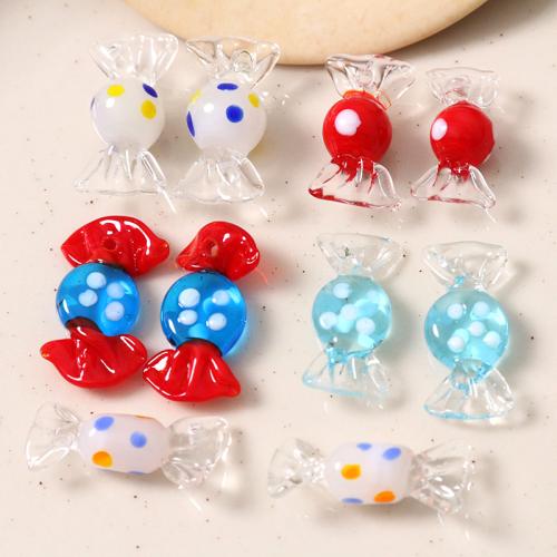 Handgewickelte Anhänger, Lampwork, Bonbons, DIY, keine, 28x14mm, ca. 100PCs/Tasche, verkauft von Tasche