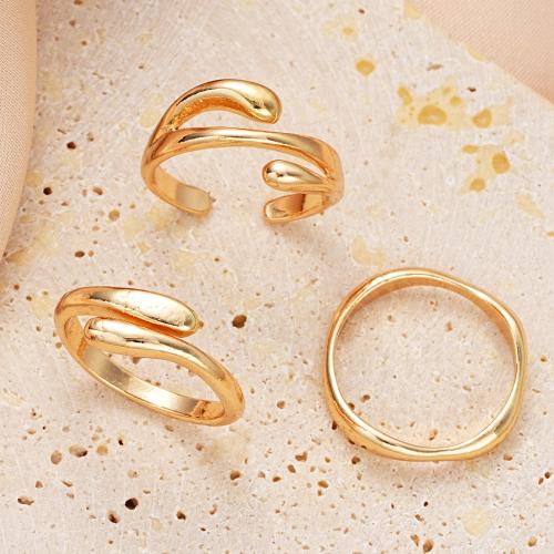 Zinklegierung Fingerring , plattiert, Modeschmuck, keine, 3PCs/Tasche, verkauft von Tasche