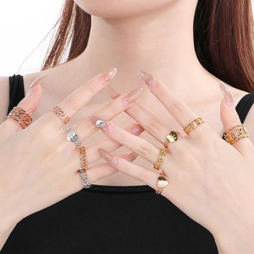 Anillos de Acero Inoxidable, acero inoxidable 304, Recubrimiento iónico al vacío, diferentes estilos para la opción & para mujer, más colores para la opción, Vendido por UD