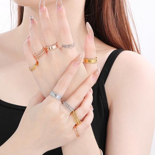 Anillos de Acero Inoxidable, acero inoxidable 304, Recubrimiento iónico al vacío, diferentes estilos para la opción & para mujer, más colores para la opción, Vendido por UD