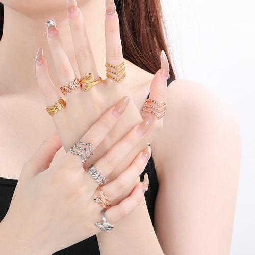 Anillos de Acero Inoxidable, acero inoxidable 304, Irregular, Recubrimiento iónico al vacío, diferentes estilos para la opción & para mujer, más colores para la opción, Vendido por UD