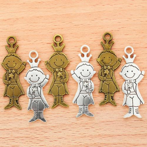 Colgantes de Aleación de Zinc en Forma Personaje, Niño, chapado, Bricolaje, más colores para la opción, 48x16mm, 100PCs/Bolsa, Vendido por Bolsa