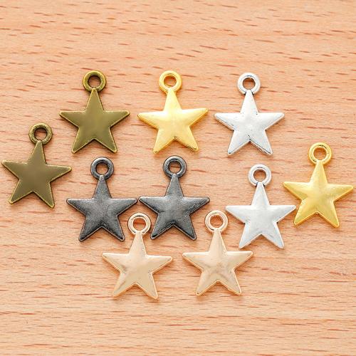 Zinc Alloy Star Pendant, plated, DIY 100/Bag 